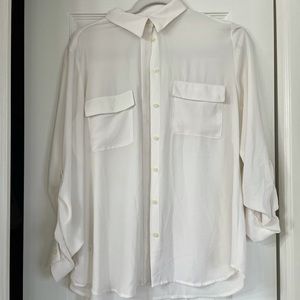 White blouse, brand loft, size M